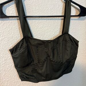 Free People Olive Green Textured Top